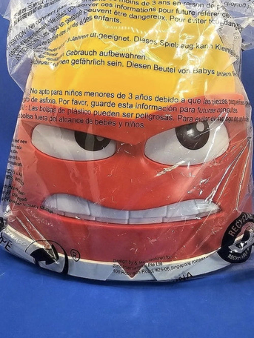 Disney Inside Out Anger LED Popcorn Bucket Red & Yellow New In Package.